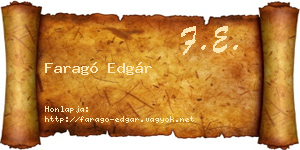 Faragó Edgár névjegykártya